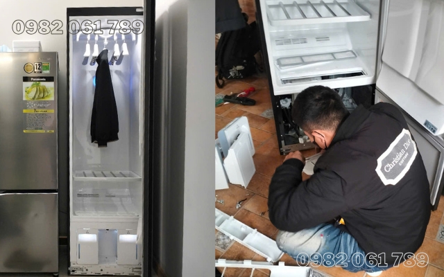 Sửa lỗi LE2 tủ giặt khô LG tại nhà 